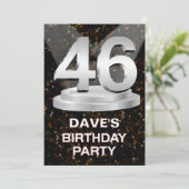 46th誕生日パーティーの招待状の名前の追加 招待状 (スタンド正面)