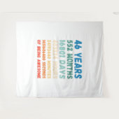 46th Birthday 46 Years Of Being Awesome Wedding An タペストリー (正面(横))