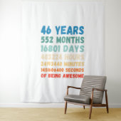 46th Birthday 46 Years Of Being Awesome Wedding An タペストリー (インサイチュ)