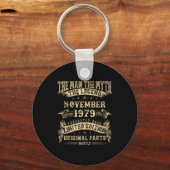 46th Birthday For Men Mythology Of November 1979  キーホルダー (正面)