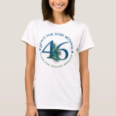 46th Birthday Or Anniversary Peacock Feathers Tシャツ (正面)