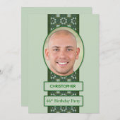 46th Birthday Party招待写真+名前 招待状 (正面/裏面)