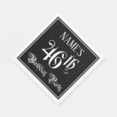 46th Birthday Party – スクリプファンシート+名前をカスタムする スタンダードランチョンナプキン (角)