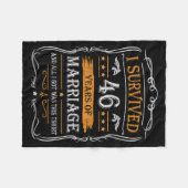 46th Wedding Anniversary Shirt Couples Husband Wif フリースブランケット (正面(横))