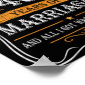 46th Wedding Anniversary Shirt Couples Husband Wif ポスター (角)