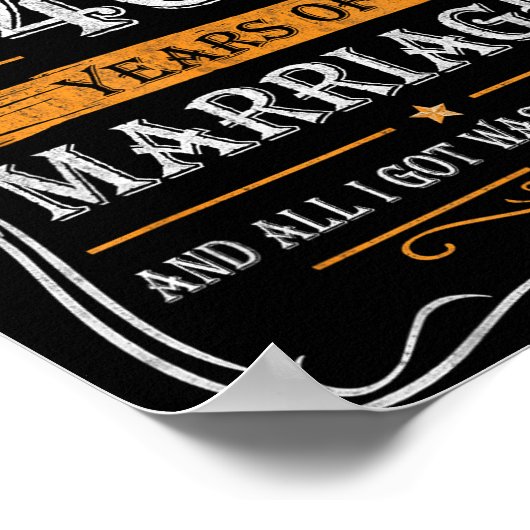 46th Wedding Anniversary Shirt Couples Husband Wif ポスター (角)