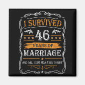 46th Wedding Anniversary Shirt Couples Husband Wif マグネット (正面)