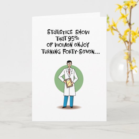 47おもしろい誕生日 カード (黄色い花)