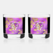 47エレガントアメジスト結婚記念日 ウイスキーグラス (正面)