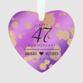 47エレガントアメジスト結婚記念日 オーナメント (正面)