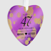 47エレガントアメジスト結婚記念日 オーナメント (正面)