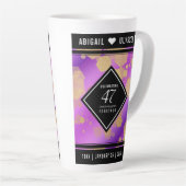 47エレガントアメジスト結婚記念日 カフェラテマグ (右アングル)