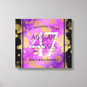 47エレガントアメジスト結婚記念日 キャンバスプリント (正面)