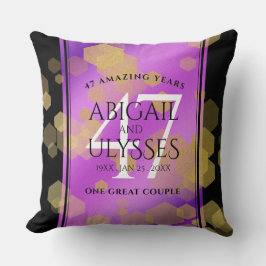 47エレガントアメジスト結婚記念日 クッション