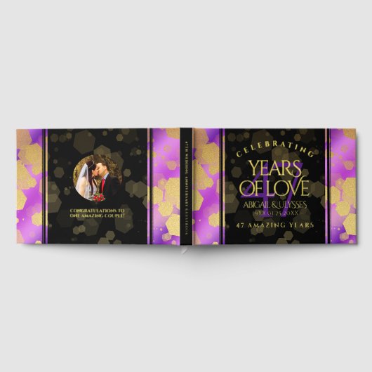 47エレガントアメジスト結婚記念日 ゲストブック (全面)