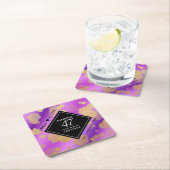 47エレガントアメジスト結婚記念日 スクエアペーパーコースター (インサイチュ)