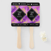 47エレガントアメジスト結婚記念日 ハンドファン (正面&裏面)