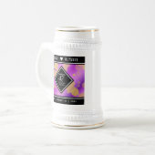 47エレガントアメジスト結婚記念日 ビールジョッキ (正面左)
