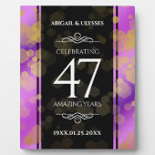 47エレガントアメジスト結婚記念日 フォトプラーク (正面)