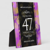 47エレガントアメジスト結婚記念日 フォトプラーク (側面)