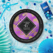 47エレガントアメジスト結婚記念日 ペーパープレート (パーティー)