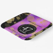 47エレガントアメジスト結婚記念日 ペーパープレート (傾斜あり)