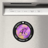 47エレガントアメジスト結婚記念日 マグネット (インサイチュ (食洗機))