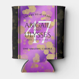 47エレガントアメジスト結婚記念日 缶クーラー