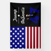 47トランプデサンティス2024 横断幕 (縦)