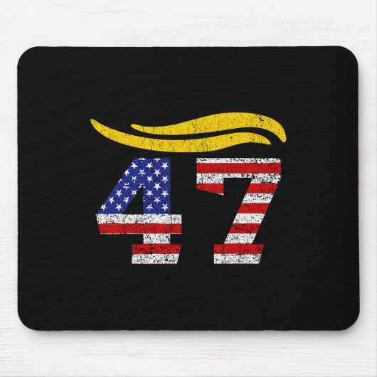47トランプヘアヴィンテージ マウスパッド (正面)