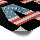 47トランプヴィンテージレトロアメリカ国旗2024大統領Poc ポスター (角)