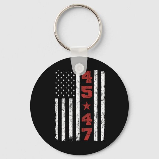 47トランプヴィンテージ宇佐国旗2024大統領選挙 キーホルダー (正面)