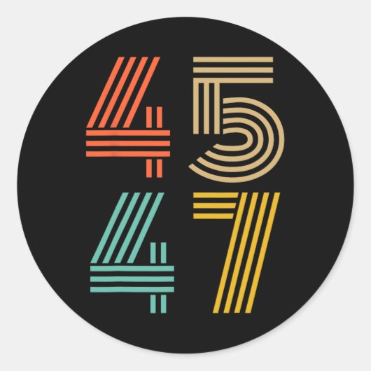 47トランプ2024大統領4547 ラウンドシール (正面)