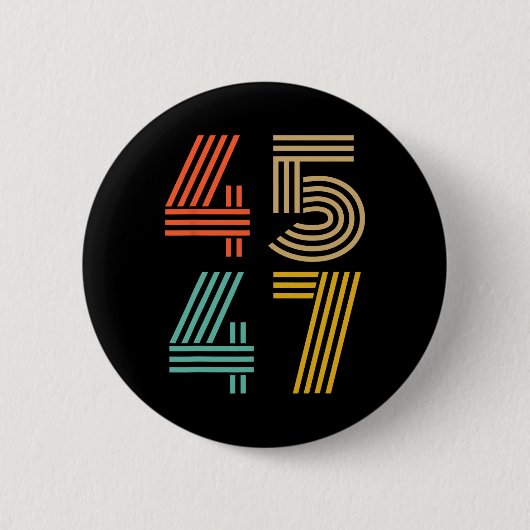 47トランプ2024大統領4547 缶バッジ (正面)