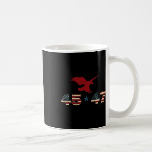 47トランプ2024大統領Patriotic Eagle U コーヒーマグカップ (右)