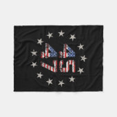 47トランプ2024米国国旗（背面） 1 フリースブランケット (正面(横))