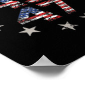 47トランプ2024米国国旗(背面) 1 ポスター (角)