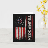 47トランプ2024米国国旗(背) カード (黄色い花)