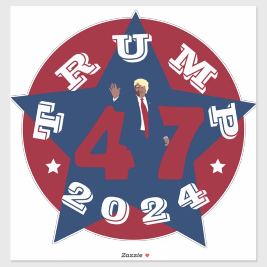 47トランプ2024 シール (シート)