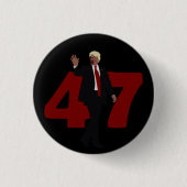 47トランプ2024 缶バッジ (正面)