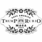 47トランプRubio 2024 シール (正面)