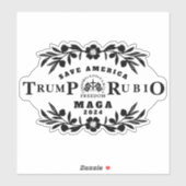 47トランプRubio 2024 シール (シート)