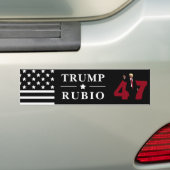 47トランプRubio 2024 バンパーステッカー (車上)