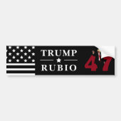 47トランプRubio 2024 バンパーステッカー (正面)