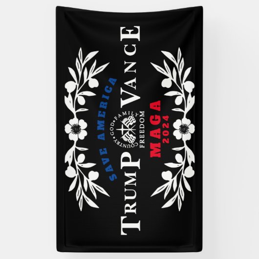 47トランプVance 2024 横断幕 (縦)