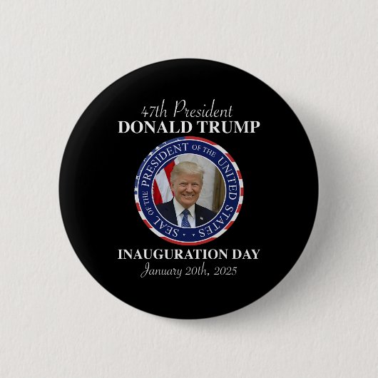 47ドナルド・トランプ大統領就任日2025私 缶バッジ (正面)