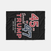 47ドナルド・トランプ大統領就任日2025 4 フリースブランケット (正面(横))