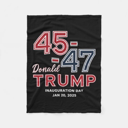 47ドナルド・トランプ大統領就任日2025 4 フリースブランケット (正面)