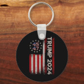 47ドナルド・トランプ2024米国国旗2024選挙 キーホルダー (正面)