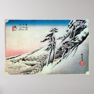 47亀山宿、広重亀山宿、広重、浮世絵 ポスター